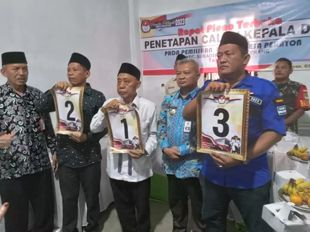 Penetapan Nomor Urut Calon Kades di Desa Pekayon Sukadiri Berjalan Lancar I Teras Media