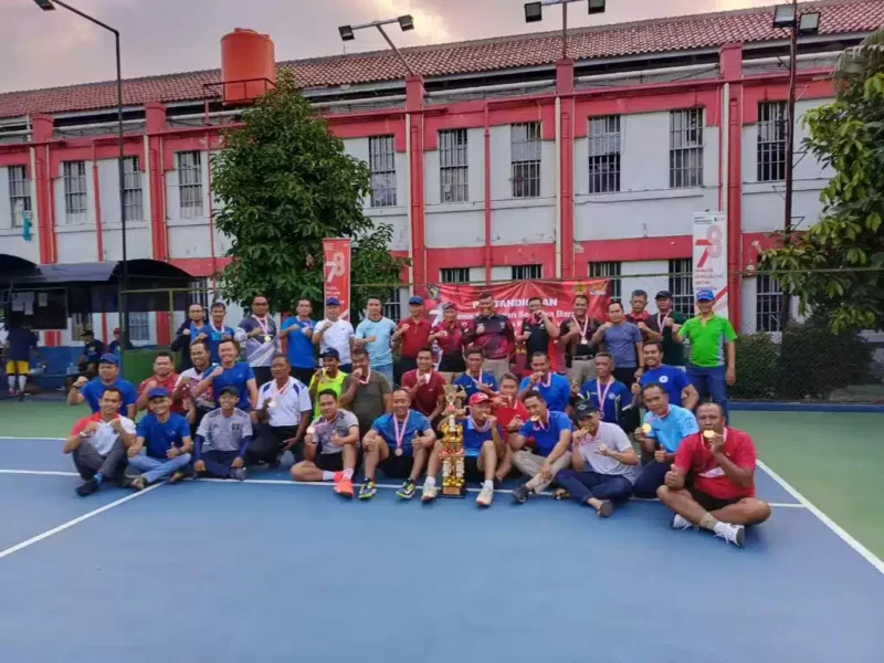 Keterangan foto : Lapas Kelas I Sukamiskin Gelar Turnamen Tennis Lapangan, (Minggu, 6/8/2023) 