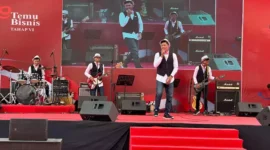 Keterangan foto : de'GUNS Band Tampil Memukau di Penutupan Temu Bisnis Tahap VI Lapas Gunung Sindur, (Senin, 7/8/2023) 