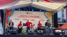 Keterangan foto : LaCika band kali ini tampil apik dalam penampilannya di Festival Band Indie kantor Wilayah Kementerian Hukum dan Hak Asasi Manusia Jawa Barat, Senin (07/08/2023)