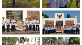 Keterangan foto : Beberapa hasil pengambilan gambar dalam upacara ziarah dan tabur bunga UPT Pemasyarakatan bogor raya, (Rabu, 9/8/2023) 