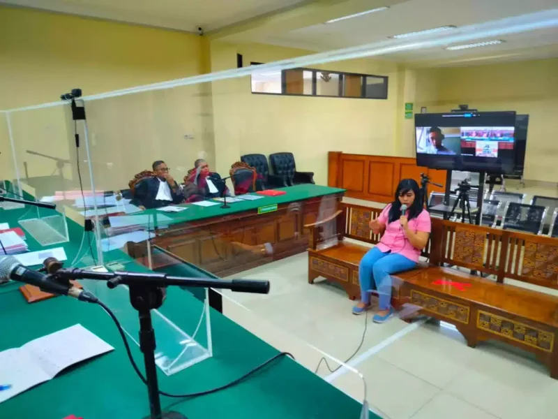 Keterangan foto : Sidang Pembacaan Putusan Sela Perkara Tindak Pidana Korupsi pada Kantor Badan Pertanahan Nasional (BPN) Kabupaten Malang, Kamis (10/9/2023)
