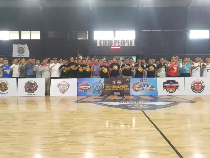Keterangan foto : Kemenkumham Jawa Barat Gelar Turnamen Bola Basket dalam Rangka Peringati Hari Kemenkumham RI ke-78, (Jum'at, 11/8/2023) 