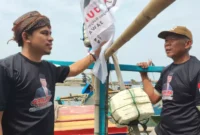 Keterangan foto : Sekretaris Nasional Jaringan Rakyat Untuk Ganjar (JURAGAN) saat dimintai sikapnya terhadap keputusan Golkar dan PAN, Selasa (15/8/2023)