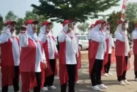 Keterangan foto : Tim Desa Padasuka Memukau dalam Lomba Gerak Jalan, (Rabu, 16/8/2023)