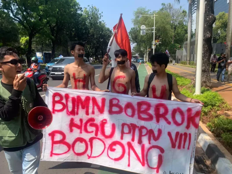Keterangan foto : Aksi Demo KEPAL Terkait HGUP PTPN VIII dan Gugat Integritas BUMN, (Kamis, 24/8/2023) 