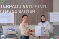 Keterangan foto : Sekjen Matahukum saat melaporkan kasus anggaran dana hibah tahun 2022 di Lebak, Jumat (25/8/2023)