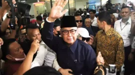 Keterangan foto : Pimpinan Pondok Pesantren Al-Zaytun Panji Gumilang Ditetapkan Jadi tersangka, (Selasa, 1/8/2023) 