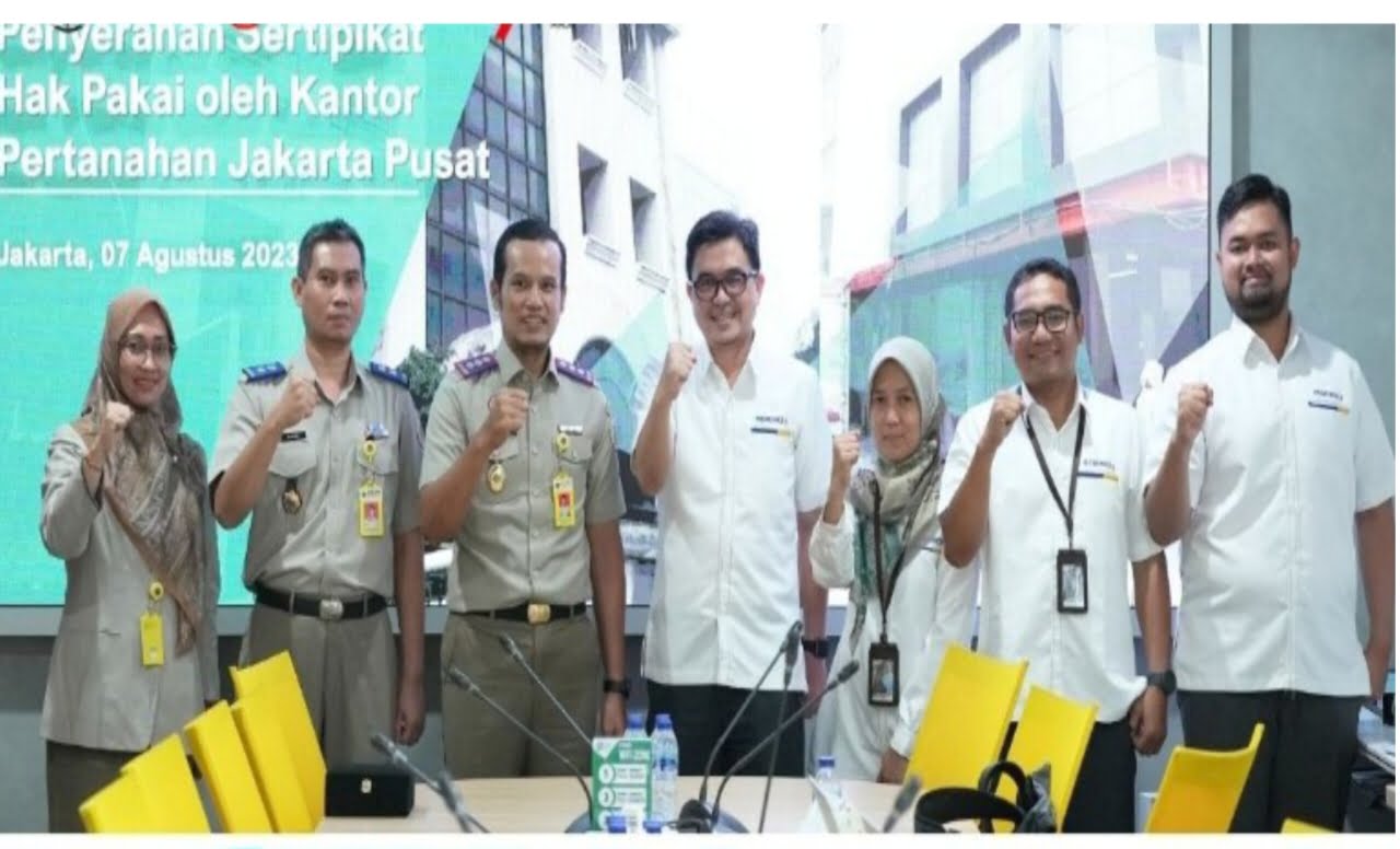 Kantah Kota Administrasi Jakpus Menyerahkan Sertipikat Program Percepatan Persertipikatan BMN I Teras Media