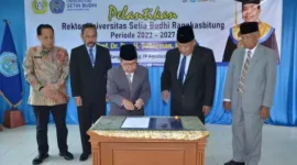 Keterangan poto : Kegiatan pelantikan Rektor Universitas Setiabudhi Rangkasbitung pada 19/8/2023