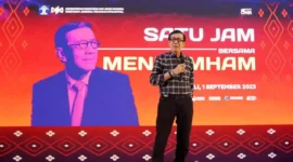 Keterangan foto : Menteri Hukum dan HAM Republik Indonesia Yassona Laoly, (Jum'at, 1/9/2023) 