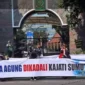 Keterangan foto : Massa dari Gerakan Muda Samosir mendesak Kejaksaan Agung diminta untuk segera menindaklanjuti laporan dugaan korupsi dana penanggulangan Covid19 di Kabupaten Samosir, Sumatra Utara, Selasa (5/9/2023)