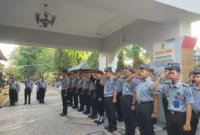 Keterangan foto : Apel pagi rutin Lapas Cirebon, (Senin, 11/9/2023?