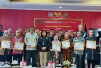 Keterangan foto : Balai Pemasyarakatan kelas II Bogor berikan penghargaan kepada 7 mitra kerja, (Kamis, 14/9/2023)