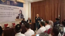 Keterangan foto; Partai Garuda Banten Gelar Pembekalan serentak kepada Bacaleg baik tingkat provinsi dan Kabupaten/Kota, Sabtu (23/9/2023).