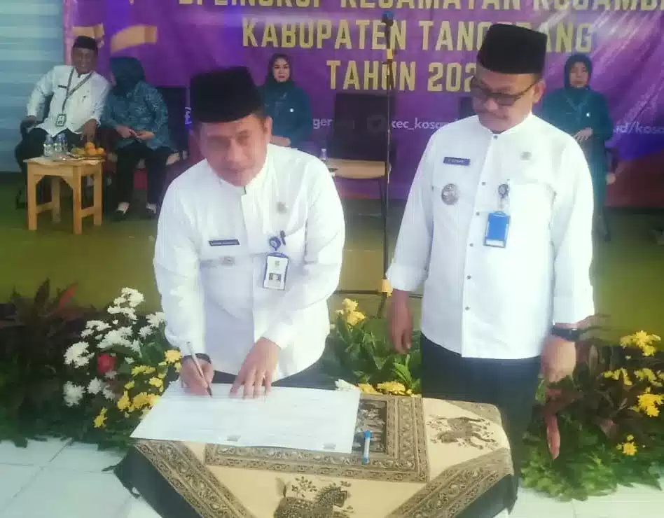 Sertijab Camat Kosambi Dadang Sudrajat Kepada H.Asmawi, Tumbuhkan Semangat Baru I Teras Media