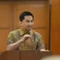 Keterangan foto : Anggota Komisi III DPR RI Achmad Dimyati Natakusumah buka suara terkait penangkapan bos tambang pasir di area 10 hektare kawasan hutan milik negara atau Perhugani di Kabupaten Lebak Selaran, Selasa (11/9/2023)