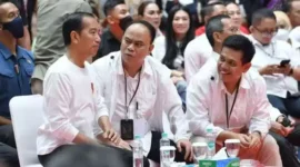 Keterangan foto : Bendahara Umum Pro Jokowi (Projo) yang juga ketua Badan Pemenangan Pemilu Panel Barus, Minggu (17/9/2023)