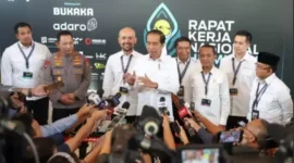 Keterangan Foto: Rapat Kerja Nasional (Rakernas) XVIII Himpunan Pengusaha Muda Indonesia (HIPMI) yang dibuka oleh Presiden Republik Indonesia Joko Widodo di Hall Nusantara, ICE BSD, Tangerang, Kamis (31/8/2023).