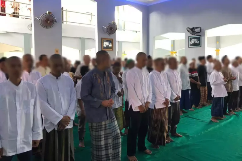 Keterangan foto : Pegawai dan Warga Binaan Lapas Cirebon Gelar Pasbi Siraman Rohani, (Rabu, 4/10/2023) 