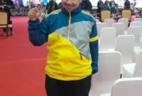 Keterangan poto : Ahdan Rifaldi, salah satu siswa SKh Negeri 01 Lebak saat berpoto di acara O2SN Tingkat Nasional Tahun 2023