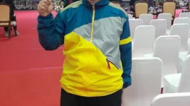Keterangan poto : Ahdan Rifaldi, salah satu siswa SKh Negeri 01 Lebak saat berpoto di acara O2SN Tingkat Nasional Tahun 2023