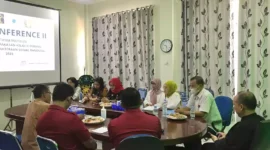 Keterangan foto : 6 orang mahasiswa Poltekesos Bandung yang didampingi oleh dosen pembimbing, Bambang Rustanto, (Kamis, 5/10/2023) 