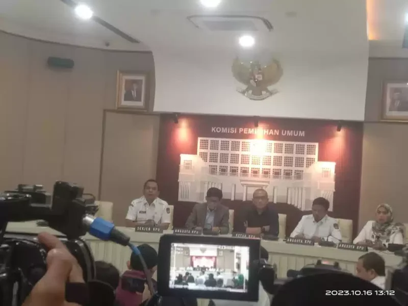 Keterangan Foto : Komisi Pemilihan Umum Republik Indonesia Buka Pendaftaran Capres-cawapres, (Senin, 16/10/2023) 