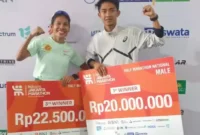 Keterangan foto : Marathon 42,2 km event terbuka berlari bersama pelari dari seluruh negeri, Minggu (22/10/2023)