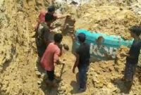 Keterangan foto : Aktifitas galian tambang di lebak, Kamis (26/10/2023)