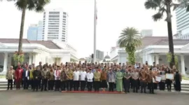 Keterangan Foto: rapat koordinasi nasional yang dipimpin langsung Wakil Presiden Ma'ruf Amin di Istana Wapres, Jl. Medan Merdeka Selatan pada Jumat (06/10/23).