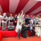 Keterangan foto : Tim Relawan Pro-Amin menggelar acara doa bersama di Tebet, Jakarta Selatan pada Minggu (5/12)