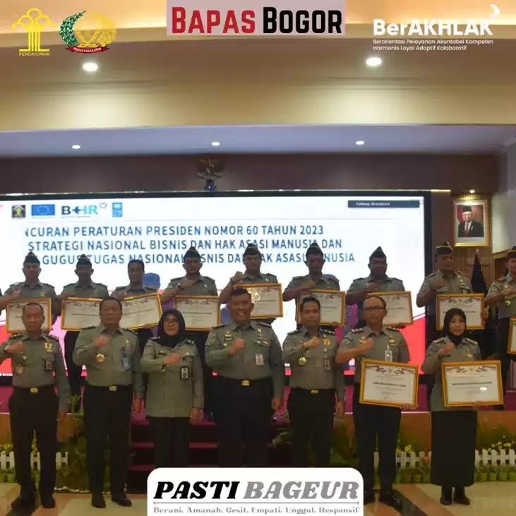 Bapas Bogor Terima Penghargaan Pelayanan Publik Berbasis HAM (P2HAM) Terbaik Tahun 2023 I Teras Media