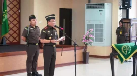 Keterangan foto : Kepala Kejaksaan Tinggi Sulawesi Selatan, Leonard Eben Ezer Simanjuntak menekankan kepada seluruh pegawai dan jaksa di wilayah Kejaksaan Tinggi Sulawesi Selatan untuk menjaga netralitas menyongsong Pemilu 2024.