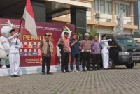 Kirab KPU di halaman Kantor Kecamatan Sepatan, Kamis (09/11/2023)