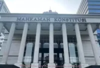 Keterangan foto : Gedung Mahkamah Konstitusi di Jakarta, Minggu (12/11/2023)
