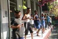Keterangan foto : Warga Binaan Lapas Cirebon Ikuti Senam Super SEFT, (Selasa, 14/11/2023)