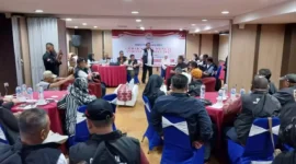 Keterangan foto : Diskusi Politik Akal Sehat yang diselenggarakan oleh organisasi kemasyarakat Gerakan Rakyat Galang Kemajuan (GERAK GAMA) dan Proamin, Kamis (23/11/2023)