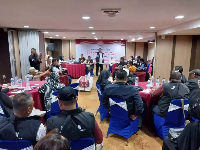 Keterangan foto : Diskusi Politik Akal Sehat yang diselenggarakan oleh organisasi kemasyarakat Gerakan Rakyat Galang Kemajuan (GERAK GAMA) dan Proamin, Kamis (23/11/2023)
