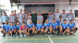 Keterangan foto : Lapas Cirebon Gelar Pertandingan Persahabatan Dengan Tim Voli MCM, (Sabtu, 25/11/2023) 