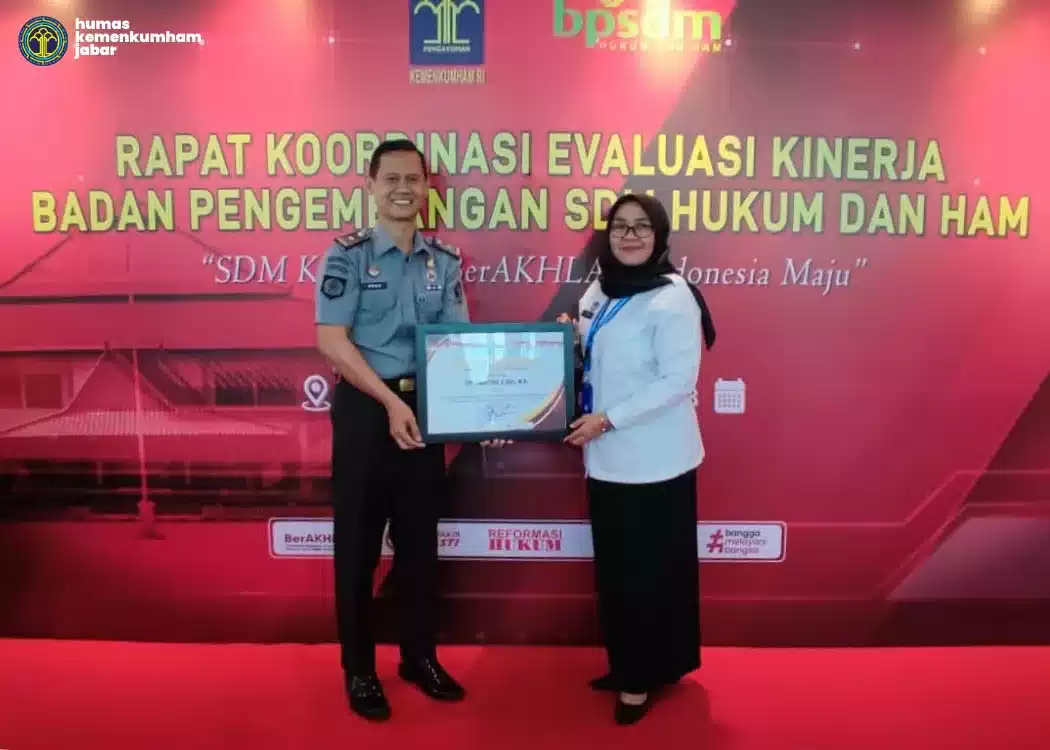 Kemenkumham Jabar Raih Penghargaan Predikat Memuaskan Rakor Evaluasi Kinerja 2023 dan PTK BPSDM 2024 I Teras Media