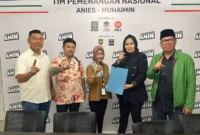 Keterangan foto : ProAmin, sebuah lembaga yang dianggap strategis dalam mendukung langkah Calon Presiden dan Calon Wakil Presiden (Capres-Cawapres) Anies Baswedan-Muhaimin Iskandar (Amin), resmi menjadi bagian integral dari Timnas pemenangan Amin, Selasa (27/11/2023
