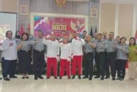 Keterangan foto : Sebanyak 3 Narapidana Terorisme Lapas Gunung Sindur Ikrar Setia NKRI, (Selasa, 28/11/2023)