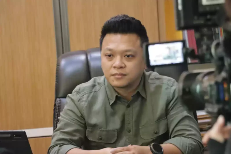 Keterangan foto : Satreskrim Polresta Tangerang ungkap kasus pemalsuan surat tanah yang mencaplok luas tanah 5 hektar milik seorang warga di Desa Pagedangan Ilir Kecamatan Kronjo Kabupaten Tangerang, Selasa (28/11/2023)