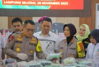 Keterangan foto : Kapolda Lampung Inspektur Jenderal (Irjen) Helmy Santika mengatakan penggagalan upaya penyelundupan itu dilakukan selama Oktober - November 2023.