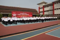Keterangan foto : Kakanwil Kemenkumham Jabar R. Andika Dwi Prasetya bersama Para peserta Upacara Hari Pahlawan Nasional Indonesia, (Jum'at, 10/11/2023)