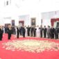 Keterangan foto : Presiden Joko Widodo saat melantik beberapa pembantunya di Istana, Kamis (30/11/2023)