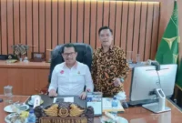 Keterangan foto : Sekjen Matahukum Mukhsin Nasir menggunakan batik kuning, Senin (11/12/2023)
