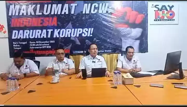 NCW Sebut Indonesia Darurat Korupsi di Rezim Jokowi