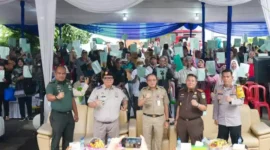 Keterangan foto : Program Pendaftaran Tanah Sistematis Lengkap (PTSL) merupakan program strategis nasional Kementerian Agraria dan Tata Ruang/Badan Pertanahan Nasional untuk mendukung program Nawacita Presiden Republik Indonesia, Selasa (5/12/2023)